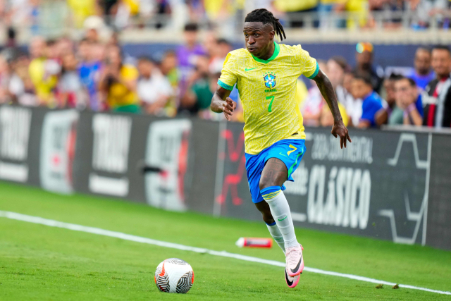 또 다른 강력한 우승 후보 브라질의 주전 공격수 비니시우스 주니오르. AFP연합뉴스