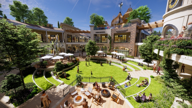 신세계사이먼 부산이 9월 완공을 목표로 대규모 확장 공사에 나선다. 아웃렛에는 270개 브랜드와 센트럴 플라자, 테라스형 전망대, 특화 놀이공간(조감도)이 들어선다. 신세계사이먼 제공