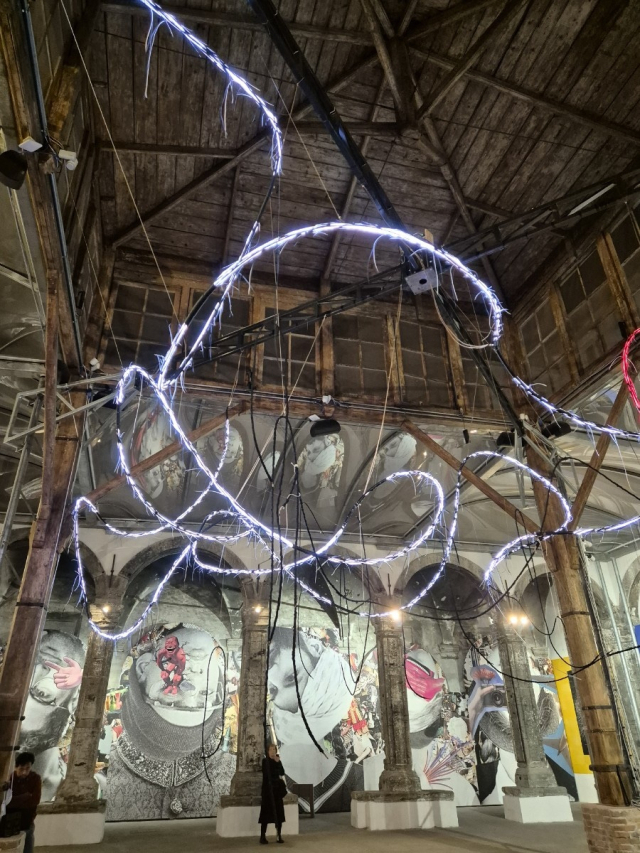 이탈리아 나폴리 인터액션 2024에 설치된 정혜련 작가의 작품 전경. 정혜련 제공