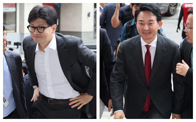 한동훈(왼쪽) 원희룡. 연합뉴스