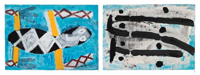 노은님의 ‘무제’. 캔버스 양면에 그림이 다 그려진 양면화이다. 서울옥션 제공