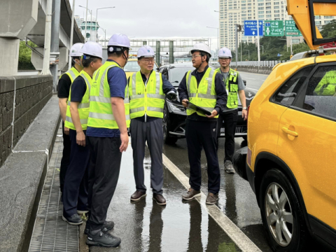 센텀지하차도 현장점검 장면