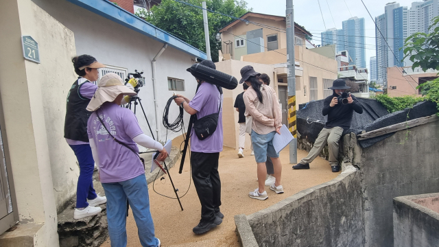 '우리동네 영화만들기' 촬영이 진행 중인 모습 탁경륜 기자