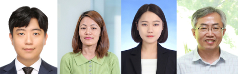 왼쪽부터 이상무 연구교수, 로니야 타파마가 박사, 정민경 석사, 이선우 교수