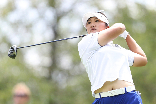 21일 열린 LPGA 투어 데이나오픈 3라운드에서 선전한 유해란. AFP연합뉴스