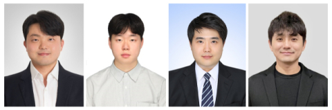 (왼쪽부터) 국립부경대 임해균 교수, 성영호 학사과정생, 가톨릭대 이오준 교수, 미국 Flowserve Corporation Hwan Ryul Jo 박사.국립부경대 제공