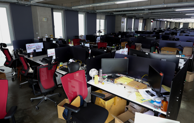 31일 서울 강남구 위메프 본사가 판매대금 정산 지연 여파로 아무도 출근하지 않고 있다. 연합뉴스