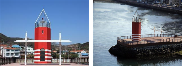 해양수산부가 8월 ‘이달의 등대’로 선정한 통영운하방파제등대. 마산지방해양수산청 제공