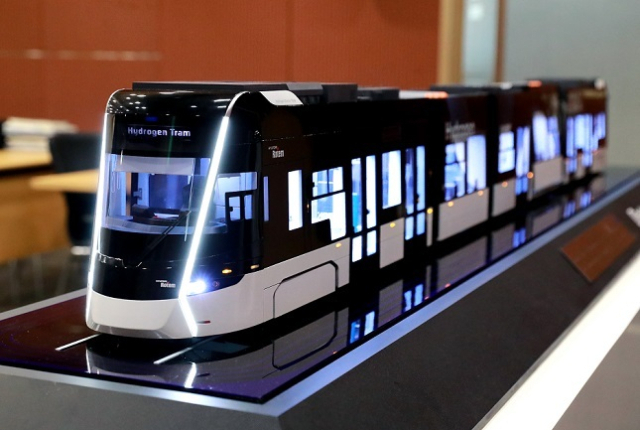 울산 도시철도 1호선 수소열차 모형. 울산시 제공