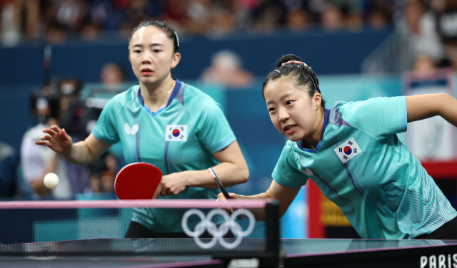 지난 6일(현지시간) 열린 2024 파리 올림픽 탁구 여자 단체전 8강 한국-스웨덴의 경기 모습. 연합뉴스