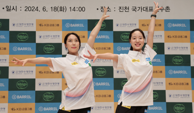 2024 파리 올림픽 아티스틱 스위밍 경기에 나서는 이리영·허윤서. 연합뉴스