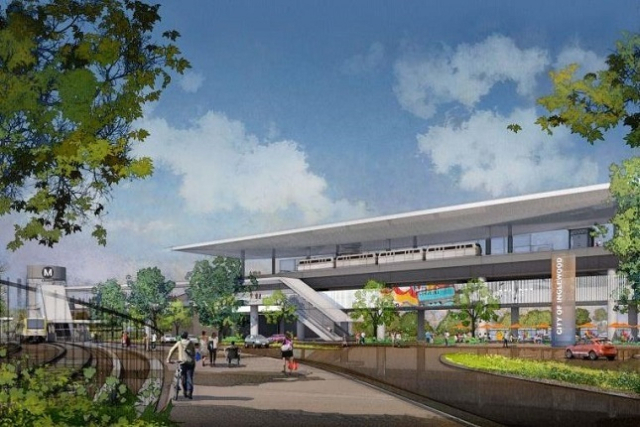 미국 LA카운티 잉글우드시 ITC 사업을 통해 건설될 정거장 조감도. 우진산전 제공