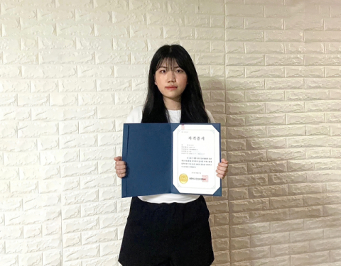 전국 수석 신라대 치위생학과 문수빈 학생.신라대 제공