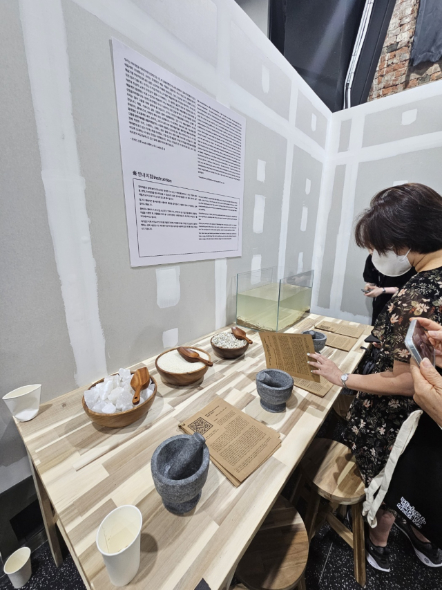 프레드 모튼 & 스테파노 하니 with 준 리 팀의 설치 작품을 관객이 체험하고 있다. 김효정 기자