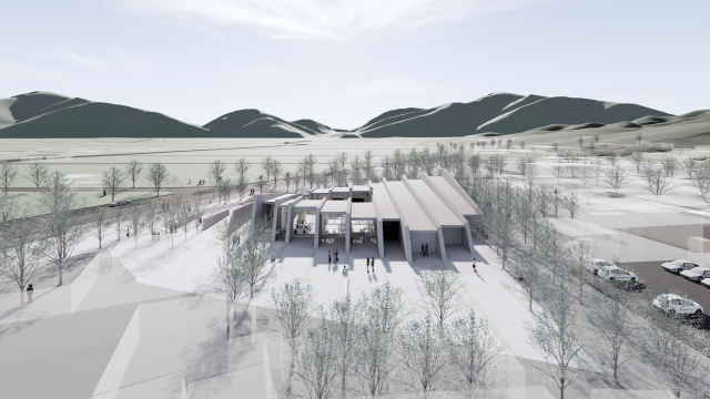 합천운석충돌구 거점센터 조감도 모습. 오는 10월께 착공에 들어가 이르면 내년 하반기 시범운영에 들어간다. 합천군 제공