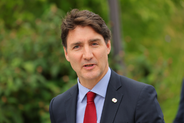 지난 6월 우크라이나 평화 정상회의에 참석한 저스틴 트뤼도 캐나다 총리. EPA연합뉴스