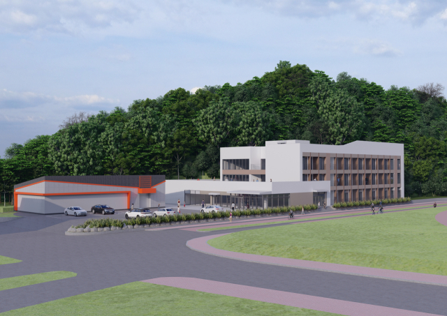 경남 남해군이 조성 추진 중인 ‘남해 보물섬FC 클럽하우스’ 조감도. 현행법을 위배한다는 지적이 나오면서 사업 추진에 빨간불이 켜졌다. 남해군 제공