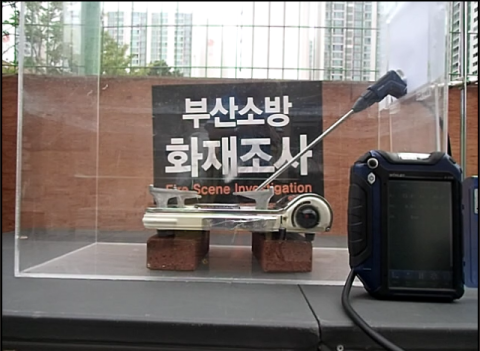 이동식부탄연소기 점화스위치 개방누설 가스 측정 실험세트