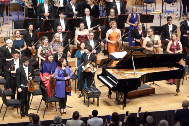 미국 미니애폴리스 오케스트라 홀에서 만난 피아니스트 임윤찬. 이상훈 제공