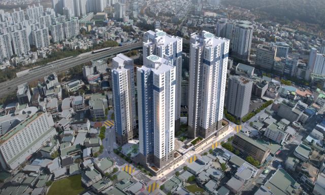 아파트 481세대, 오피스텔 99호실 등으로 구성된 울산 무거 비스타동원의 조감도. 동원개발 제공