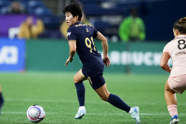 올해 미국 여자축구리그(NWSL)에서 3골 3도움을 기록한 지소연. AP연합뉴스