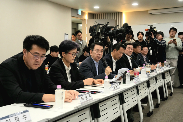 4일 오후 서울 중구 대한상공회의소에서 열린 배달플랫폼-입점업체 상생협의체 제10차 회의에서 이정희 위원장이 모두발언을 하고 있다. 공정위 제공