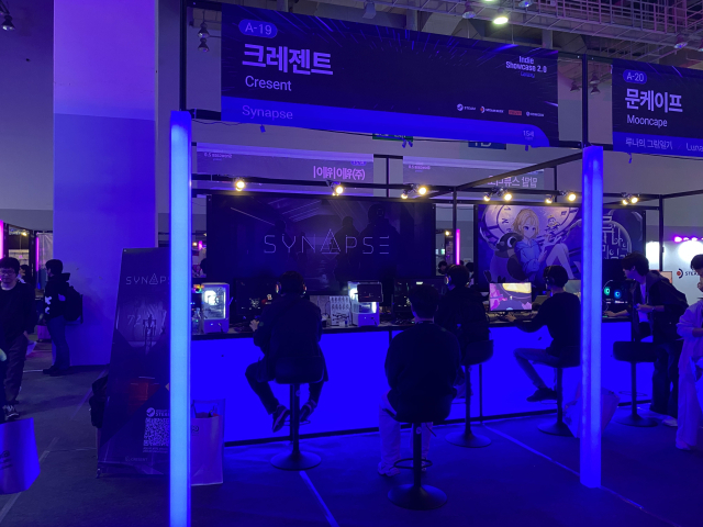 오는 17일까지 벡스코에서 열리는 국내 최대 국제게임박람회 ‘지스타 2024’에서 크레젠트가 '시냅스'를 선보이고 있다. 크레젠트 제공