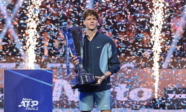 18일 열린 니토 ATP 파이널스에서 우승한 얀니크 신네르. EPA연합뉴스