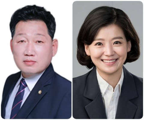 왼쪽부터 박희용 국민의힘 의원(부산진1), 김효정 국민의힘 의원(북2).