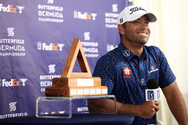 아빠 된 지 6일 만에 PGA 투어 첫 우승을 차지한 라파엘 캄포스. AFP연합뉴스