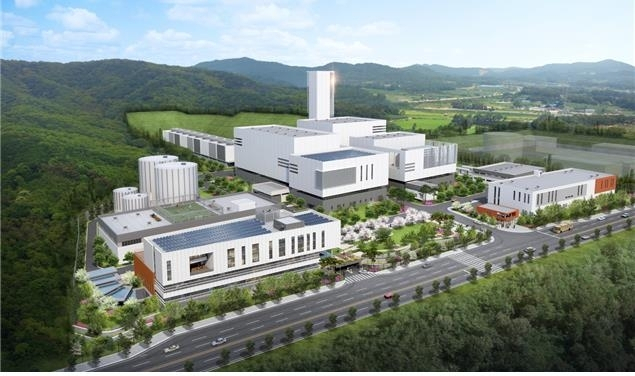국내 최초 ‘수소혼소 친환경 열병합 발전소’인 신세종빛드림본부 조감도. 남부발전소 제공