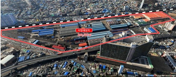 부산 범천동 철도차량정비단 위치. 코레일 제공