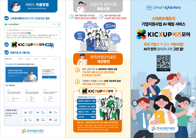 KICXUP 비즈모아 리플릿(앞면). 산업단지공단 제공