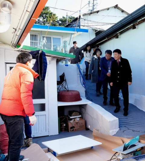 오은택 남구청장의 현장 방문 사진