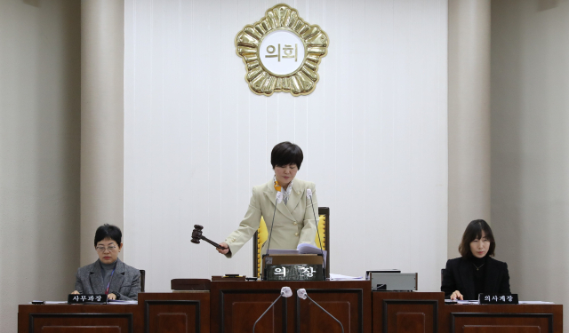 부산 수영구의회 정례회 모습. 수영구의회 제공