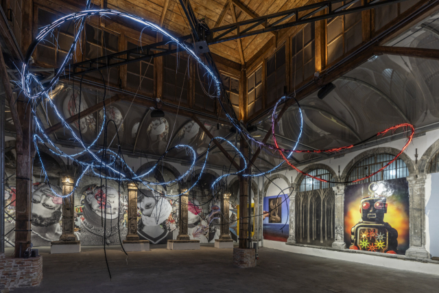 2024 이탈리아 나폴리 비엔날레에서 선보인 정혜련 ‘US2-Migration’. 작가 제공