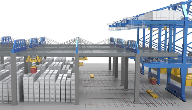 자동화 항만 기술 조감도. 해수부 제공