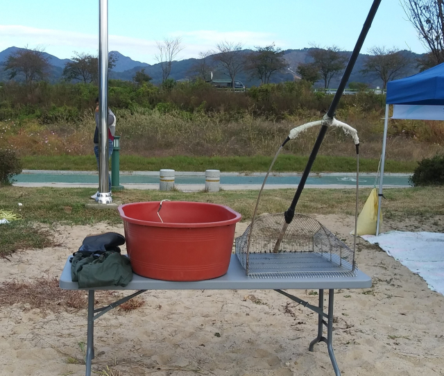 손틀어업 어구(거랭이). 해수부 제공