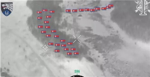 우크라이나 특수작전군이 공개한 북한군과 교전 영상. 연합뉴스