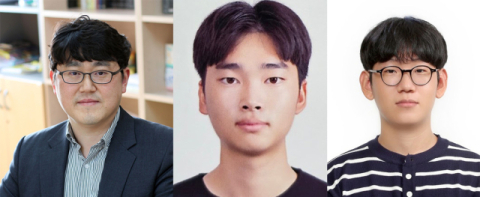 왼쪽부터 동아대 화학공학과 양수철 교수, 김태홍 학부생, 심종효 학부생
