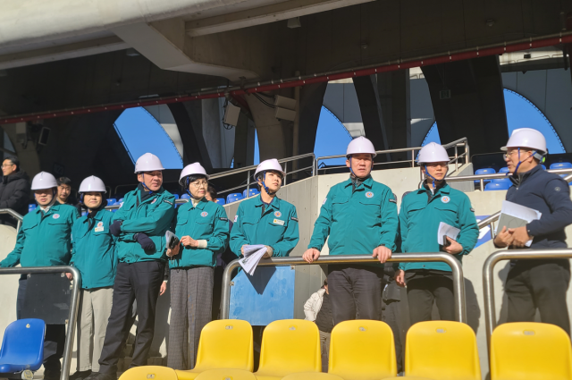 부산시의회 행정문화위원회가 13일 전국체전 개최예정지 등을 현장방문했다. 시의회 제공