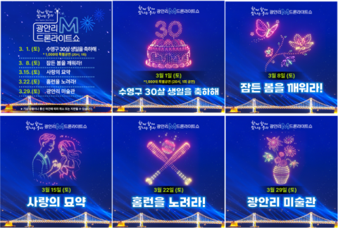 3월 광안리 M 드론라이트쇼 콘텐츠. 수영구청 제공