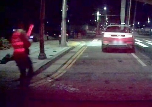 경찰 음주단속을 피해 역주행하는 A 씨. 연합뉴스