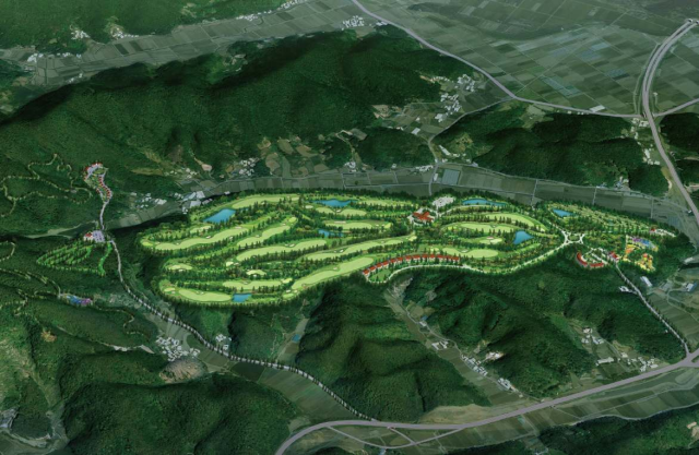 고성군 마암면 농어촌관광휴양단지 조감도. 고성군 제공