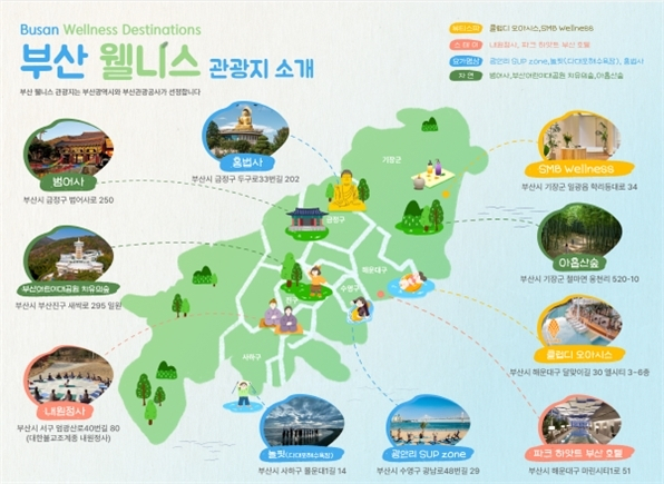 부산의 웰니스 관광지 10곳. 부산시 제공