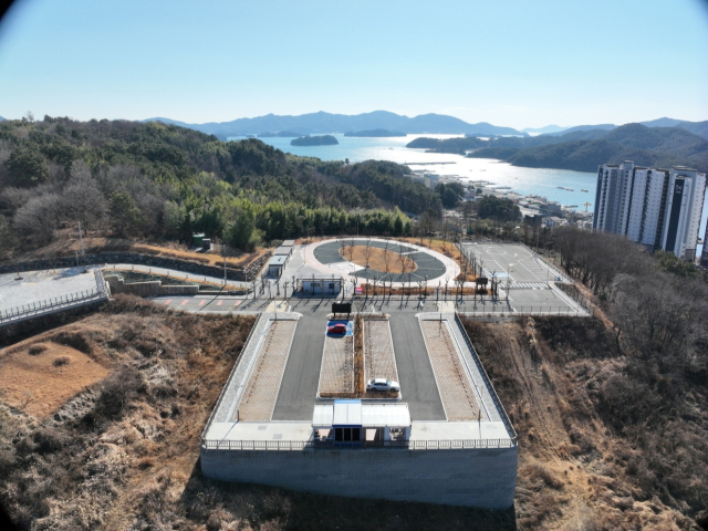 고성군 남산공원 힐링캠핑장이 오는 14일 정식 운영에 들어간다. 고성군 제공