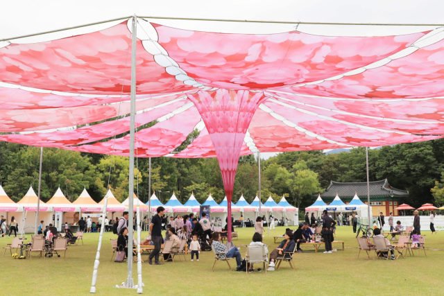 제19회 함양산삼축제 모습. 올해 20주년 축제는 9월 18일부터 22일까지 상림공원에서 개최된다. 함양군 제공