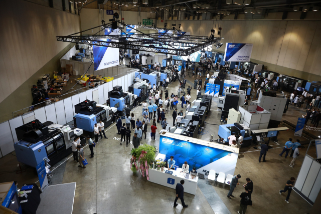 2023년 벡스코에서 열린 14회 DN솔루션즈 국제공작기계 전시회. (주)DN솔루션즈 제공