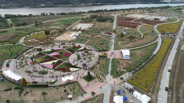 이달 중에 근린공원 지정 여부가 판가름 나는 황산공원 전경. 양산시 제공