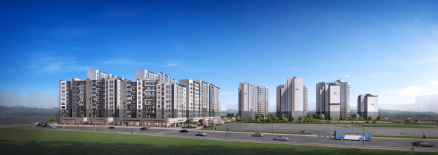 금호건설이 부산 에코델타시티 24블록에 1025가구 규모의 ‘에코델타시티 아테라’의 본격 분양에 나선다. 금호건설이 부산에서 처음으로 선보이는 ‘아테라’ 브랜드라 더욱 관심이 쏠린다. 해당 아파트의 전경을 담은 투시도와 단지 내 어린이 놀이터, 문주(아래 사진)의 모습. 금호건설 제공